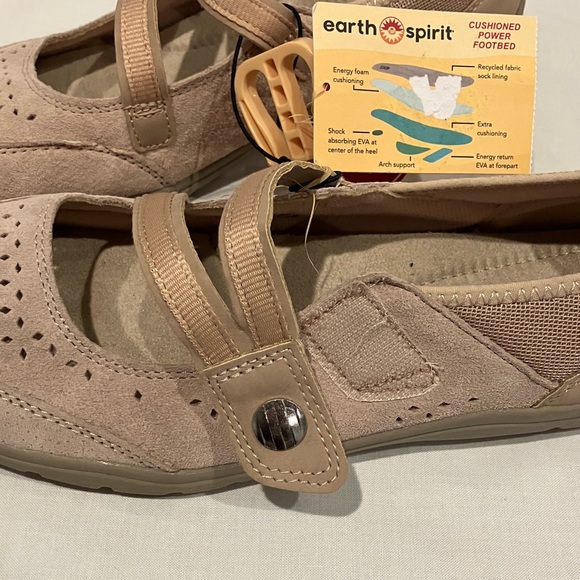 NWT Earth Spirit Women's Mary Jane Flats Loafers in Tan Size 9 - Picture 5 of 10